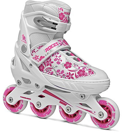 Roces Mädchen Inline-Skates Compy 8.0, White-Violet, 26-29, 400809