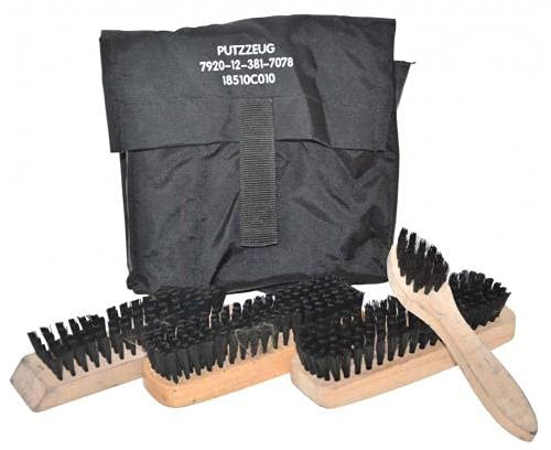 Unbekannt Original Bundeswehr Schuhputzzeug schwarz Schuhputzset mit Schuhcreme