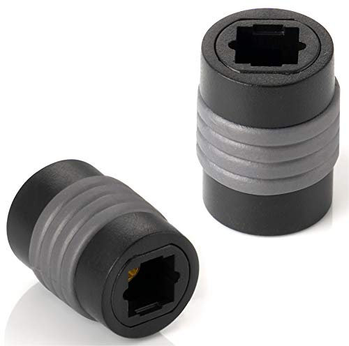 POPPSTAR Toslink Verbinder für Kabelverlängerung (Kupplung Buchse auf Buchse), 2 Stück