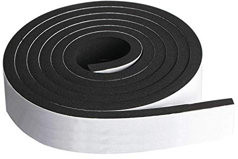 Neoprene Foam Strip Roll by Dualplex, 2 Wide x 10' Long x 1/4 Thick, Weather Seal High Density Stripping with Adhesive Backing – Weather Strip Roll Insulation Foam Strips