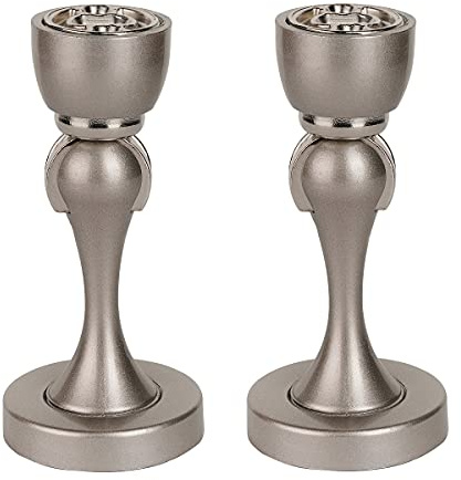 CG PLUS Magnetic Door Stop, Stainless Steel, Magnetic Door Catch, Door Holder, Door Stops, Wall Mounted, Floor Mounted, Door Banging Prevention (Large x 2pack, Satin Nickel)