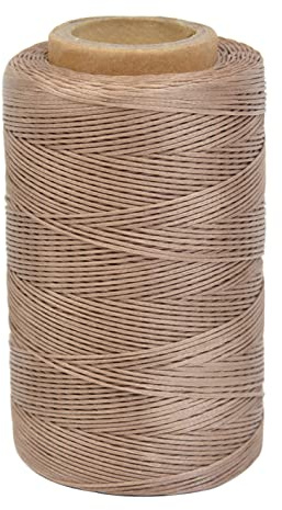 Fil Ciré 284 Yards 150D 0.8 mm Imperméabels Cuir Fil pour la Réparation de Chaussures, la Reliure de Livres, Le Bricolage (Marron)