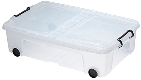 3 pack Smart Storemaster Underbed Storage Box with Lid & Wheels - 35L