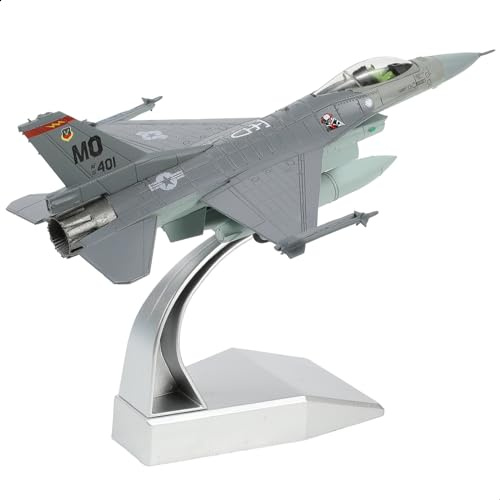 NUOTIE 1/100 F-16C Fighting Falcon Fighter Model Metal DieCast Aircraft Jet Kit Fighter Avion Modèle Avion Militaire pour Collection et Cadeau
