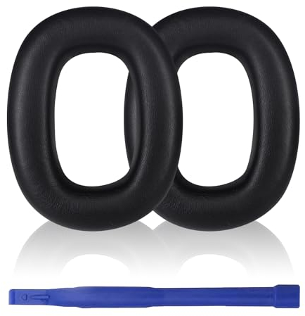 Aiivioll Ersatz-Ohrpolster für Bowers & Wilkins PX8/PX7 s2 Heasdphones Ohrenschützer mit Protein-Leder, Memory-Schaum (schwarz)