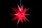 Sterntaler Dekostern | Weihnachtsstern Kunststoff | 18-Zacker | mit Timer | Rot | 16cm | Außen | LED | Batterie