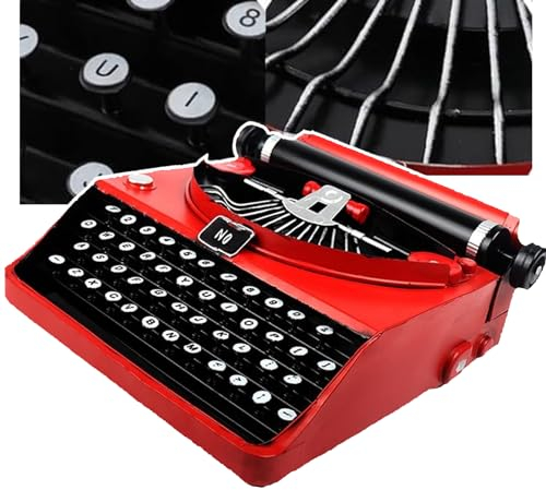 WhAeoy Retro-Schreibmaschinenmodell (kein Tippen Erlaubt), Manuelle Metallschreibmaschine, Handgefertigte Requisitenmodell-Retro-Dekoration, Vintage-elektrische Schreibmaschinen,A