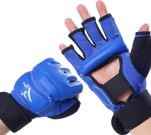 LiMMAX Gants de kickboxing, gants MMA pour homme et femme, gants de boxe, gants de combat, gants de boxe pour sac de frappe, gants UFC pour homme et femme, bleu, taille XS