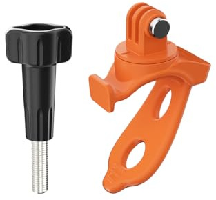 YUULNMOP Flexible Fixed Strap Bracket Mount for DJI OSMO Action 5 Pro,360°Rotation Flexible Wrap Band Camera Mount Bike Motorcycle Handlebar Tube Roll Bar Holder (Orange)