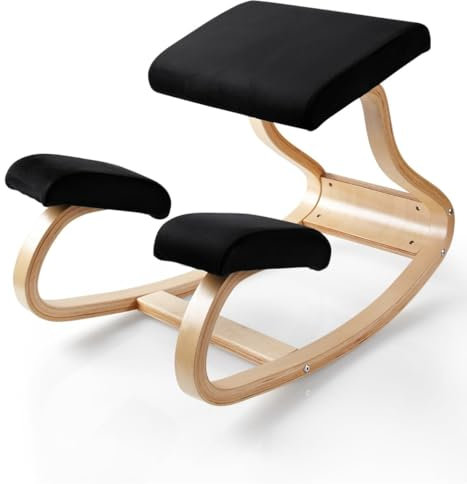 Generisch Kniestuhl Ergonomisch - Für Gesunde Sitzposition - Kann Verspannungen & Rückenschmerzen reduzieren - Belastbar bis 120kg - Aus Birkenholz