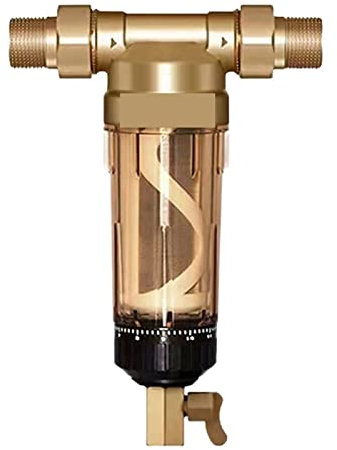 Reverse Osmosis Water System Under Sink Pre-Filter Whole House Rotary Precipitation Water Filter Central Pre-Filter Purification System Backwash Stainless for Under Sink Home Domestic(0.5 inch)