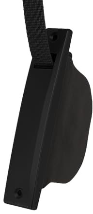 TELKES - Recogedor de Persiana sin Pivote para carpinterias de PVC. Enrollador de persiana para embutir en Obra. (Negro, Cinta 20mm)