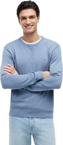 Tommy Hilfiger Pull Homme Essential Cotton avec Col Ras-du-Cou