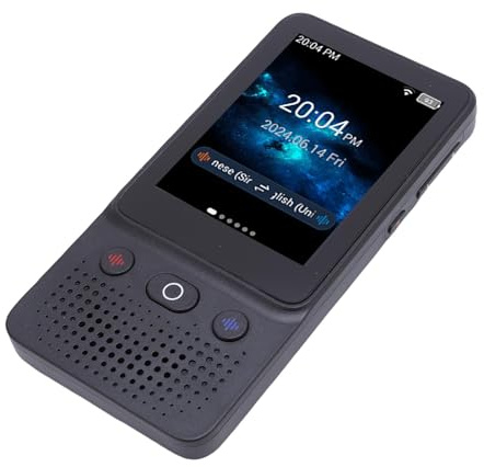 GOWENIC Traductor de Voz Inteligente Portátil, Voz y Traducción Bidireccional, Traducción en Varios Idiomas, de en Tiempo Real, con Grabación, para ChatGPT