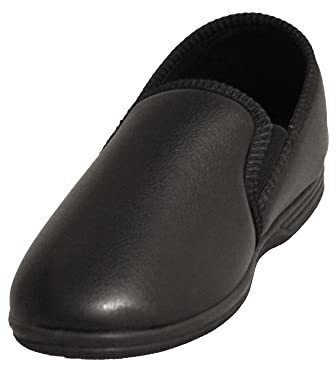 Zedzzz IVOR kornigt läder look inomhus heltofflor