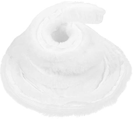 ULTNICE Kunstfell Band Dekoband Weihnachtsmüntze Band Plüsch Trim Stoffrolle Urlaub Girlande Kunstfell- Borte Weihnachtsbaum Dekoration zum Selbernähen für Kostüme Basteln Mäntel 3M (Weiß)