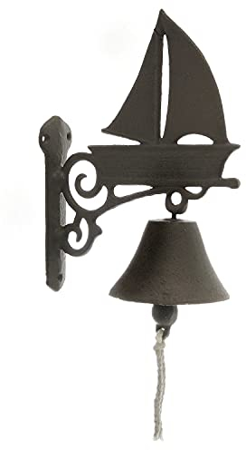 Dio Glocke Segelboot Wandglocke Türglocke Gusseisen Wanddeko Gartendeko