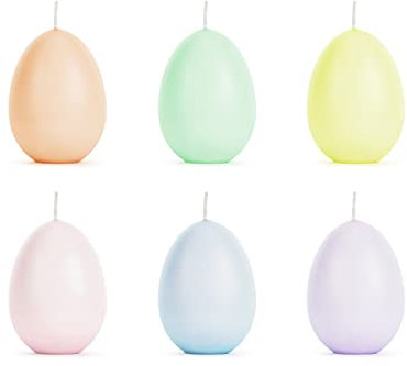 PartyDeco Juego de velas para decoración de mesa con huevos de Pascua