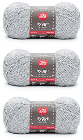 Red Heart Yarn, Cloud, 3 Pack (8 Ounce) | #5 Bulky Weight 70% Acrylic 30% Nylon Soft, Drapey Yarn for Blankets, Sweaters, Scarves, and Home Decor, 212 yards, 227g/8oz