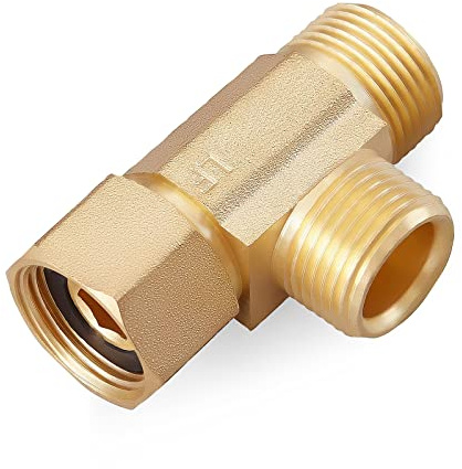 Lead-Free Brass 1 PCS 3/8 Inch Angle Stop Add-A-Tee Compression Tee Valve