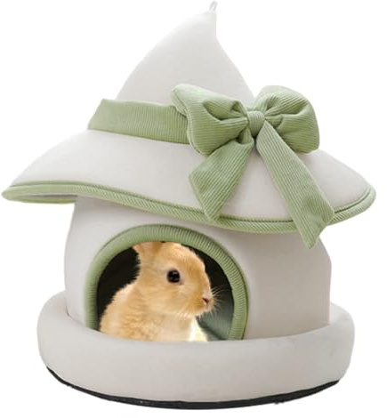 Dreuhuing Kaninhus inomhus – hattform vinter varmt hus, avtagbar hamsterbur, för chinchilla hamster marsvin igelkott kyckling kattunge litet djur