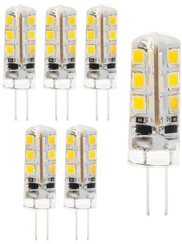 DAFNE LED G4, 6 Pezzi 3W Lampadina LED G4, Equivalente 30W Lampada Alogena, Bianco Caldo 3000K 250LM G4 LED Risparmio Protezione Occhi Angolo a fascio 360 ° Non Dimmerabile Nessun Sfarfallio