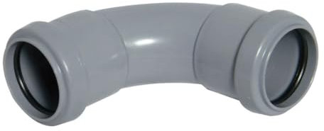 FLOPLAST 40mm Grey Pushfit Waste Pipe Bend