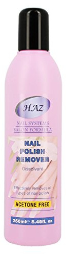 HAZ Acetone Free Nail Polish Remover, 250 ml 2 Pack Gentle & Effective, Super Strong Nourishing Formula, Ideal for Natural & Artificial Nails, Perfect for Daily Use