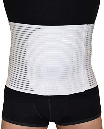 BODYPERFECT Fascia addominale Post operatoria Unisex contenitiva Post parto operazione Allevia mal di schiena chiusura a strappo regolabile H 24 (XL)