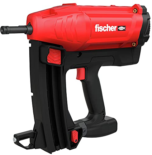 Fischer - Nagelpistole, Gasbeton-Nagler FGC 100 zur Befestigung von Blech, Gipskartonprofilen, Stahl, mit zwei 7,2 V und 2,5 AM-Akkus bei 2 Schüssen pro Sekunde