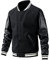 SOOUICKER College Jacke Herren Lederärmel Kunstleder Bomberjacke Herren College Jacke Herren Warm Zweifarbig Bomberjacke Herren Winter College Jacke Herren Football College Jacke Herren Oldschool