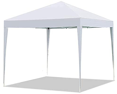 Pop Up Tienda del pabellón, Carpa Blanca Impermeable para Fiestas en el Patio, toldo con Bloqueador UV para Bodas, Fiestas, sin Paredes Laterales