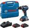 Bosch Professional 18V System GSB 18V-55 Cordless Combi Drill (Brushless Motor, 55 Nm, 1,750 RPM, incl. 3X 4.0 Ah ProCORE Batteries, Charger GAL 18V-40, in L-Case)
