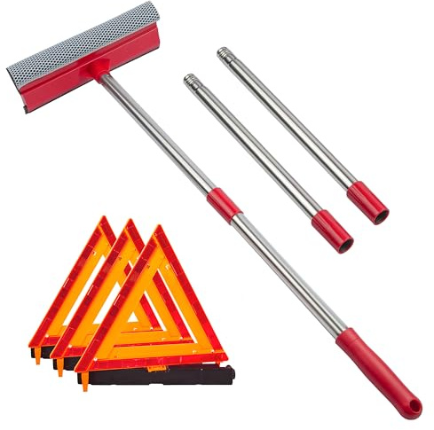 DSV Standard Window Squeegee 10'' and Warning Triangles DOT Approved