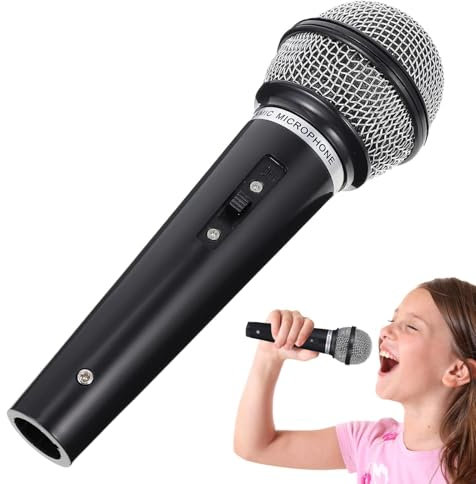 Microphone Prop, Lasting Use Wireless Microphone, Handheld Mic with Rechargeable Receiver for Conference| Wedding, Speech Practice Karaoke Enhancing Speaking Skills,