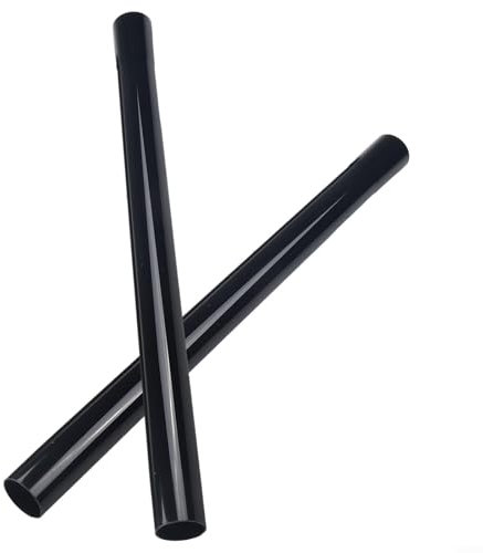 Honseadek Juego de tubos de extensión para aspiradora de 45 cm, tubo de fijación de varita de plástico negro compatible con interfaz de aspiradora de estilo europeo de 32 mm, paquete de 2