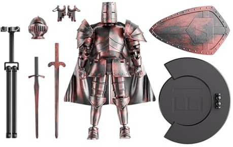Figura di azione Modello Giocattolo - Figura di cavaliere flessibile, Statua di possibili medievali | Carattere di esposizione multi- da collezione, figura di soldato in armatura mobile con cab