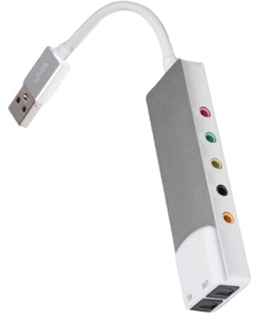 Interfaces audio USB Carte son externe avec microphones en ligne SPDIF optique pour édition professionnelle Carte externe USB