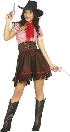 Generique - Cowgirl damkostym vild väst brun-röd