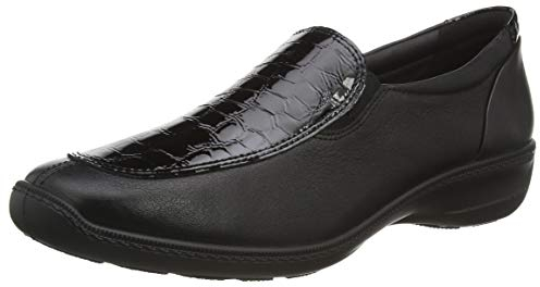 Hotter Damen Calypso II Wide Pumpe, Black-Croc
