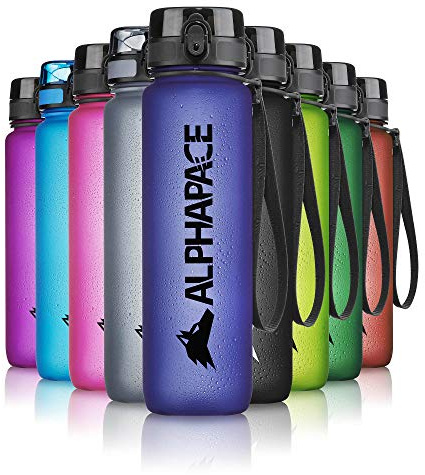 ALPHAPACE Borraccia 350ml/500ml/650ml/1000ml/1500ml con Chiusura Ermetica senza BPA – Ideale per Lo Sport, Bicicletta, Lavoro, Scuola - Con piccolo scompartimento per frutta o aromi - Diversi Colori