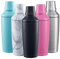 FABV Gift Ready Cocktail Shaker with Jigger Spirit Measure Lid - 600ml Vacuum Insulated Stainless Steel Shaker for Cocktails - Cocktail Mixer with Built-in Cocktail Strainer (Midnight Black)