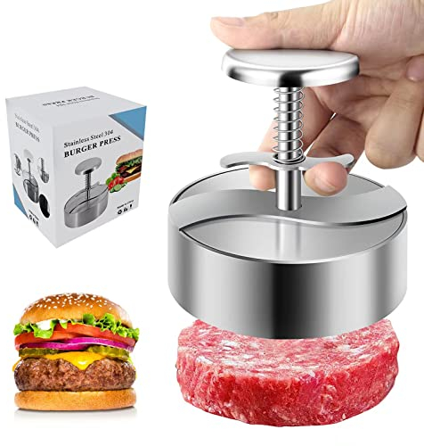 Pressa per hamburger, Regolabile Hamburger Patty Maker ,304 in acciaio inox antiaderente pressa per hamburger ripiena Stampo per fare hamburger polpette per Riunioni di Famiglia, Feste, Barbecue