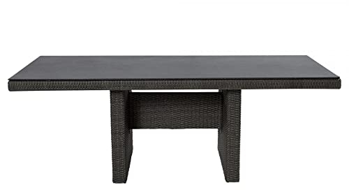 LC Garden »Barcelona« Dining Wangentisch 200x100 cm Glaskeramik grau-Mix Gartentisch, Wintergartentisch, Terassentisch, Esstisch