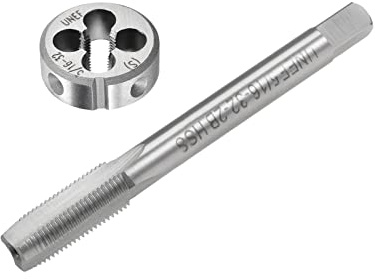 QUARKZMAN Machine Taraudage 5/16-32 UNEF Filetage Pas 2B 3 Rainures, 5/16-32 UNEF Rond Filières Machine Filetage Filetage Filières 1.0 OD Outil Acier 2pcs