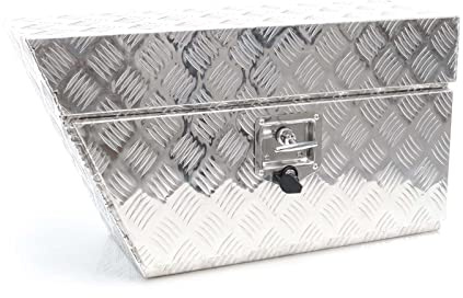 XPOtool Alu Unterbaubox links 75x25x40 cm / 6 kg bis 60 L / 40 kg vollgeschweißt robust für Pkw, Anhänger, Lkw Nutzfahrzeuge, robuste Staubox und Werkzeugkiste - Unterflurbox Deichselbox Staukasten