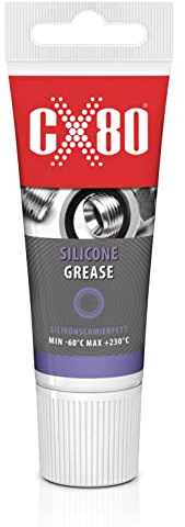 CX80 Lubrificante siliconico – grasso ad alte prestazioni incolore per plastica, gomma e metallo, certificato NSF, antiadesivo, resistente a temperature da -60 °C a +230 °C | Tubo da 40 g