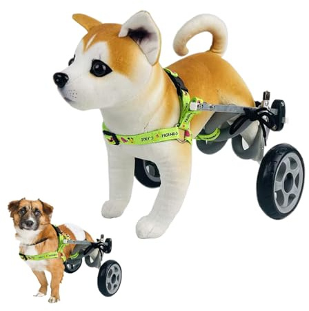 Dog Wheelchair, 2 Wheel Pet Wheelchair, Adjustable Dog Wheelchair for Back Legs Disability, Paralysis, Injury, Hind Limb Weakness Pet (XXXS)