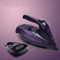 Ferro da Stiro con Cavo o Cordless 2 in 1 con Piastra in Ceramica Antiaderente, Funzione anticalcare e autopulente, 2400 W, Viola