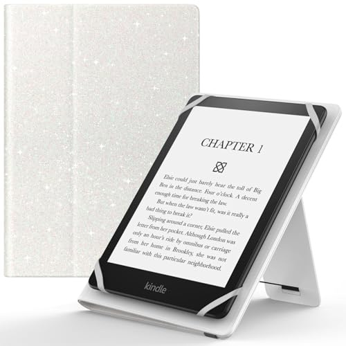 Moko Universal Case for 6-7 inch eReaders & Tablets, with Hand Strap/Kick | eReader accessories for 6-7 Kobo/Tolino/Pocketook E-Book Tablet, Lightweight PU Folio Cover, Hand Strap, Kickstand